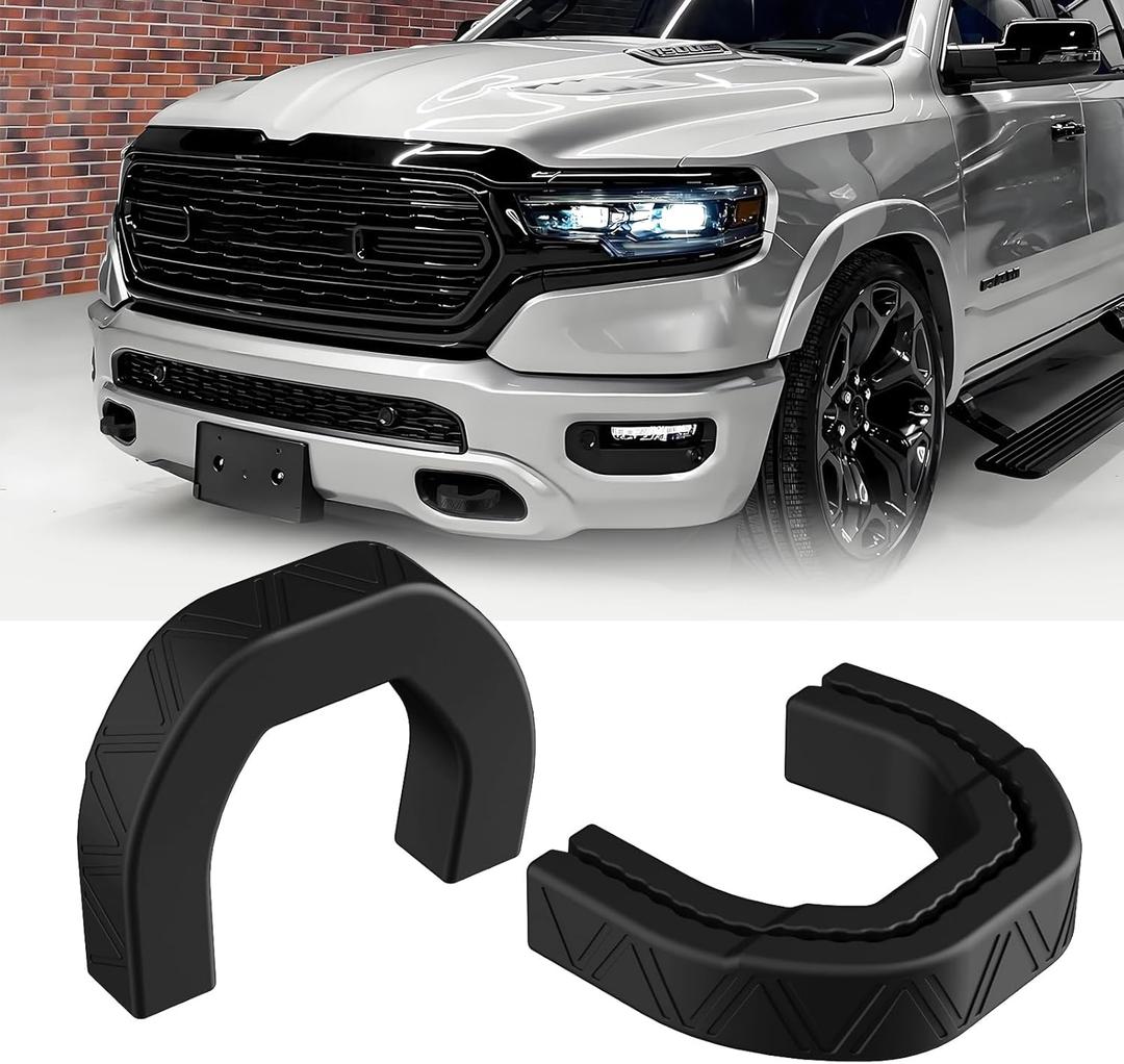 Tow Hooks Covers Hitch Cover Customized Car Tow Hooks Compatible with RAM 1500 Accessories 2019-2025, 2026 (Black)
