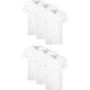 Hanes Men's Undershirts T-Shirt Pack, V-Neck Cotton Tees for Men, Moisture-Wicking, Odor Control, White Multi-Pack (White, L)