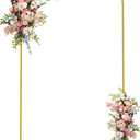 Asee'm 6.6FT Metal Arch Backdrop Stand Gold Arched Backdrop Frame for Wedding Party Ceremony Birthday Bridal Baby Shower Garden Floral Balloon Arch Decoration