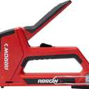 Arrow T501 5-in-1 Manual Staple and Nail Gun, Wire Stapler, and Brad Nailer for Wood, Upholstery, Construction, Insulation, Crafts, Fencing, and Cable, Black/Red