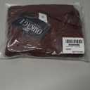 OMKAGI Women Long Sleeve Shirts Cotton Ribbed Fitted Basic Tops Crewneck Y2K Top(XL, Chocolate-252)