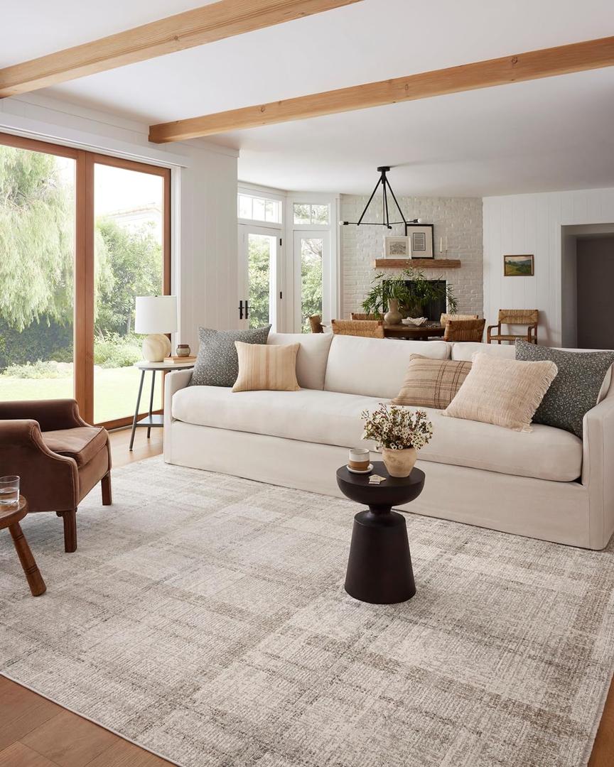 Loloi Angela Rose Ember Collection EMB-04 Ivory/Multi 18" x 18" Sample Rug