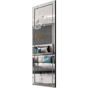 Syndra 65x24 Full Length Wall Mirror, Large Floor Rectangle Mirrors with Reflect Frame, Wall Mounted/Over Door Hanging, Full Body Mirror for Bathroom, Bedroom, Dressing Room & Gym Wall Decor