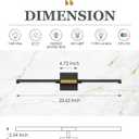 24 Inch Bathroom Light Fixtures, 16W 3CCT Dimmable CRI90 Black and Gold LED Vanity Lighting Fixtures Over Mirror, 360 Rotatable Modern Bathroom Vanity Light Bar, AD-W9465-L60-BK