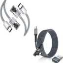 USB Type C Charger Cable 6.6FT Bundle with Type C 100W Cord 10ft,Compatible with iPhone 15 Pro Plus Max,MacBook Mac,iPad Pro 11 Air 4 4th Mini 6 Generation 2021,Samsung Galaxy S21 Plus (2+1 Cables)