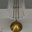 One Fire Gold Lamps Set of 2, 3 Colors Bedside Lamp Set of 2, Dimmable Bedroom Lamps Vintage Lamp,Rechargeable Nightstand Lamp, Table Lamp for Bedroom Living Room Bathroom Hotel Bar