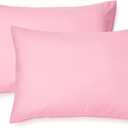 EXQ Home Toddler Pillowcases 13x18 Travel Pillow Case Set of 2, Small Pillow Case Fits Baby Pillow Sized 12x16, 13x18, Kids Pillowcases 2 Pack Machine Washable with Envelope Closure(Pink)