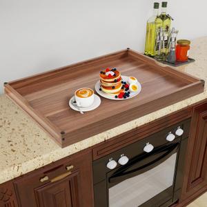 Wolki Noodle Board Stove Covers - 30"L x 22"W x 2.5"Th Heavy-Duty Gas & Electric Stove Top Cover with Built-in Handles for RV and Wooden Serving Tray