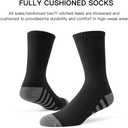 JOYNE 8 Pairs Mens Crew Work Cushion Socks Long Athletic Running Socks Workout Breathable Socks (Black)