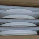 TheTerra Ceramic Dinnerware Sets for 4, 12 Pieces Porcelain Lightweight Plates and Bowls Sets, Scratch Resistant Dish Set, Oven & Microwave & Dishwasher Safe, Bright White