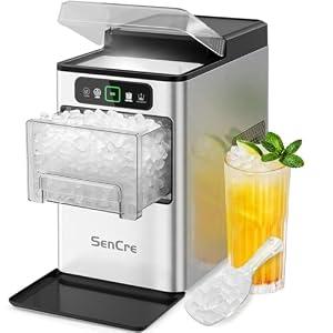 SenCre Nugget Ice Maker 40lbs/ Day Countertop Ice Makers Chewable Pellet Ice