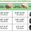 16PCS Extra Small Chair Leg Floor Protectors, Chair Leg Protector for Hardwood Floors, Metal Bar Stool Floor Protectors Chair Leg Caps, Round Felt Furniture Pads Chair Sliders(Black,Fit 0.55"-0.75")