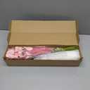 Artificial Flowers in Vase Peony Bouquet, Bundle of 10 Silk Peony Flowers with Vase for Wedding Party Home Kitchen Table Centerpieces Decoration(Light Pink)