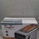 Toaster 4 Slice Long Slot for Bagels & Artisan Bread, Digital Smart Touch Screen with Memory Function & Single-Slice Modes | 6 Toast Settings & 5 Bread Types | Defrost & Reheat | Stainless Steel