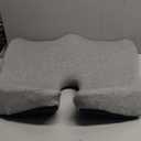 C CUSHION LAB Patented Pressure Relief Seat Cushion for Long Sitting Hours on Office/Home Chair, Car, Wheelchair - Extra-Dense Memory Foam for Hip, Tailbone, Coccyx, Sciatica - Light Grey