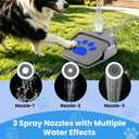 Outdoor Dog Water Fountain, Paw Activated Pet Water Dispenser, Step On Dog Sprinkler, Dog Drinking Station for Medium Large Dogs, Yard & Garden - Hose Connected, No Tank Design