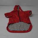 Dog Raincoat rain Jacket Raincoat Dogs Waterproof Small Medium Breeds Zip Closure Storage Pocket Harness Hole Red XL