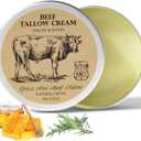 Beef Tallow for Skin, Tallow and Honey Cream, Tallow Face Moisturizer, Natural Grass-Fed Beef Tallow Balm with Raw Honey Moisturizing Cream for Body Lotion Skin Care for Skin (2.47 Oz) (2.5 Ounce (Pack of 1))