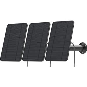 4W 5V Solar Panel Compatible with Eufycam 2C/2C Pro/E40/E20/2/2 Pro/E only, Includes Secure Wall Mount, IP65 Weatherproof, 13.1ft Power Cable 3Pack)