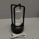 Portable Metal Table Lamp for Indoor/Outdoor ,Rechargeable Cordless LED Lamp, 3-Colour Infinitely Dimming Battery Powered Small Desk Lamp, Restaurant/Bedroom/Bar/Coffee Shop/Camping Light (Black)