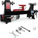 Wood Lathe Machine, 12 x 20 inch, 550W 3/4HP, 5 Speed Settings 680-2770 RPM Benchtop Lathe with Thickened Tool Rest,Stainless Steel Live Centers/Steel Faceplate
