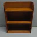 3-Tier Trinket Display Shelf for Wall or Countertop, Small Vintage Wooden Shelf for Collectibles, Perfume & Crystal Storage, Brown