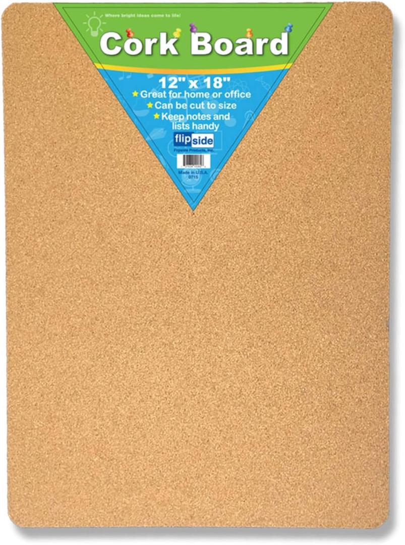 Flipside Cork Bulletin Board, 12" x 18"