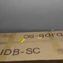 Kokorona Portable DJ Booth 20"x42.5"x45.3" with Dual Top Corners, DJ Facade Booth with Cable Hole, DJ Table Stand with Light Strip and Remote Control, Metal Frame + Black & White Scrims + Carry Bag