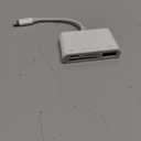 4-in-1 USB C SD Card Reader, JSAUX USB-C Micro SD Card Reader with (USB 3.0 & Charging) Port Compatible with iPhone 16/16 Plus/16 Pro/16 Pro Max, Android, Mac, Galaxy, iPad Pro, Camera -White