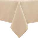 Hiasan 54 X 54 Inch Square Textured Tablecloth - Waterproof Spillproof Antiwrinkle Jacquard Table Cloth for Kitchen and Dining Dinner, Outdoor Picnic, Holiday and Parties, Beige