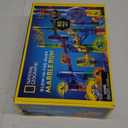 NATIONAL GEOGRAPHIC Glowing Marble Run – Construction Set with 15 Glow in The Dark Glass Marbles & Storage Bag, STEM Gifts for Boys and Girls, Building Project Toy