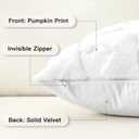 6 x OTOSTAR Set of 1 Ghost Pillow Cover Halloween Throw Pillow Covers for Sofa Couch Bed Living Room Soft Plush Short Wool Velvet Farmhouse Pillowcase for Thanksgiving Pure White 18x18 Inch