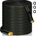 Garden Hose 25 ft Water Hose Flexible Heavy Duty Outdoor Lightweight No Kink Long Non-Expandable High Pressure Flat Hoses Pipe 100' Strong 3/4 Brass Fitting for Outside Yard Lawn Car Wash