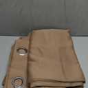 NICETOWN Kitchen Blackout Curtains and Drapes - Triple Weave Energy Saving Thermal Insulated Solid Grommet Blackout Panels for Patio (1 Pair, 52 inches by 72 Inch, Cappuccino)