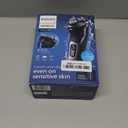 Philips Norelco Shaver 3900 Series, Wet and Dry Electric Shaver, P-Cap, Travel Pouch, Charging Stand, Storm Blue, Model S3341/92 (Silver New)