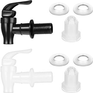 Bewudy 2Pcs Spigot for Beverage Dispenser, Anti Clogging Beverage Spigot Replacement Spout, Plastic Drink Spout for Buffets Parties Glass Beverage Dispenser