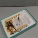 eLinkSmart Fingerprint Door Knob Lock, Smart Keyless Entry With Code Keypad Handle, Electronic Biometric Security Locking Lever for Bedroom Interior Indoor Room - Gold