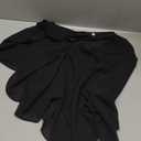 SURVODJA Womens Chiffon Cropped Cardigans Lightweight Sweaters Short Sleeve Bolero Shrugs for Dress (X-Large, Black)