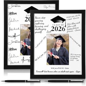 2 Pcs Graduation Signature Frame Coach Appreciation Gifts Graduation Guest Book Graduation Party Favors Thanks Coach Frame Book Alternative Bulk Congrats Grad Party Supplies