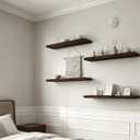 Brown Wood Floating Shelves for Wall Shelf 24 Inch Set of 4