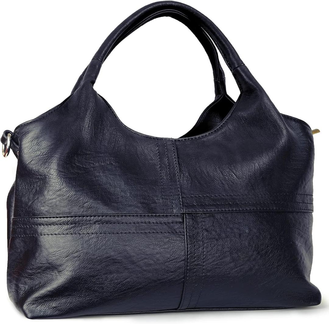 KOGTLA Medium Vegan Leather Purses for Women with Detachable Satchel Strap, Ladies Handbags, Tote Hobo Bags with Two-Handle