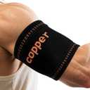JIQUD Copper-Infused 3D Knit Bicep Compression Sleeve | Bicep Tendonitis Brace & Tricep Tendonitis Sleeve for Pain Relief & Recovery | Upper Arm Support for Men & Women (XX-Large, Black)