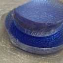 Rubtlamp 100 Pcs Blue Plastic Plates,Heavy Duty plastic Plates,Fancy Blue Disposable Plates, Hammered Plastic plates Include 50 Pcs Dessert Platos, 50 Pcs Dinner Platos for Party
