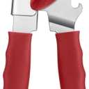 Can Opener Manual Heavy Duty, UHIYEE Hand Held Can Openers for Seniors with Comfort Grip Sharp Blade, Solid Steel Hand Manual Can Open with Magnet for Kitchen Camping, Red