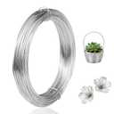 18 Gauge Craft Wire, 99 Feet 1mm Floral Wire Bendable Wire for Jewelry Making, Garden, Sculpting, Floral & Wreath Crafts, Silver Aluminum