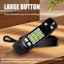 Retro Corded Landline Phone, Vintage Wall Mount & Desk Telephone - No Power Required, Emergency Use, Big Button for Seniors/Elderly with Loud Ringer & Flashing Light, Clear Sound (Black)