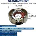 12-1/4" X 3-3/8" (12.25" X 3.375") Electric Trailer Brake Assembly Pair for 9,000/10,000 Lbs (9K/10K) Trailer Axles Left &Right 7-Bolt Replace for Dexter K23-450-00 K23-451-00