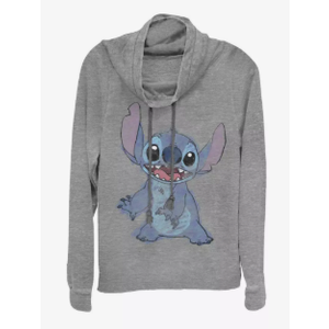 Disney Lilo & Stitch Artsy Painted Stitch Cowl Neck, XL