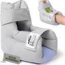 Heel Protector Cushion to Relieve Pressure from Sores and Ulcers, Adjustable Foot Pillow for Bedridden Patients Supplies, Ankle Pillow for Heel Pain (Grey - 1 Pc)