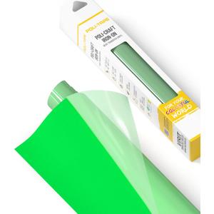 TUBITHERM Flock - Flock Heat Transfer Vinyl - 12 in x 36 in Iron-On Foil with Velvet Surface - Easy to Cut & Weed for DIY Shirts - Neon Green